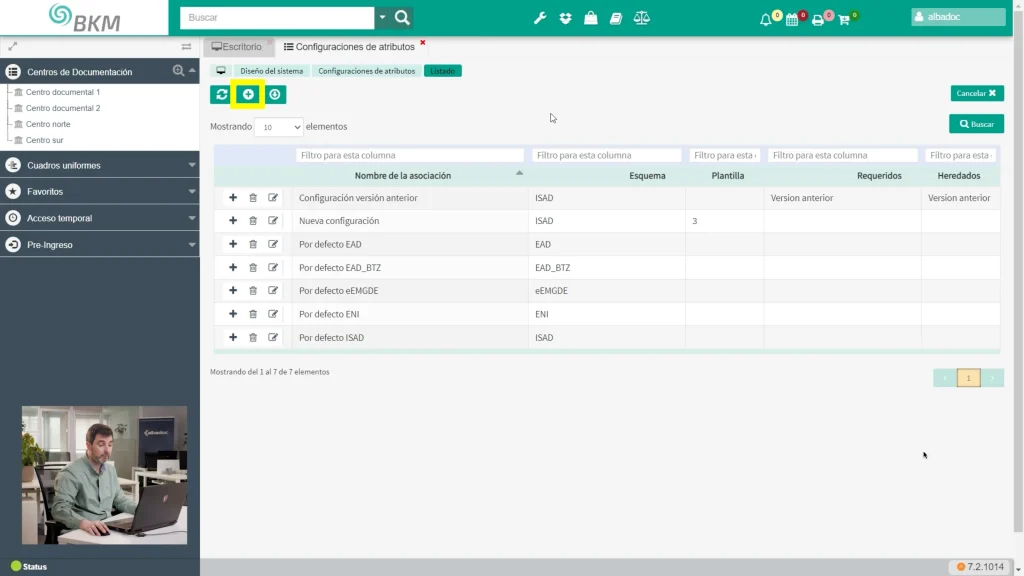 Añadir asociación de configuración en BKM