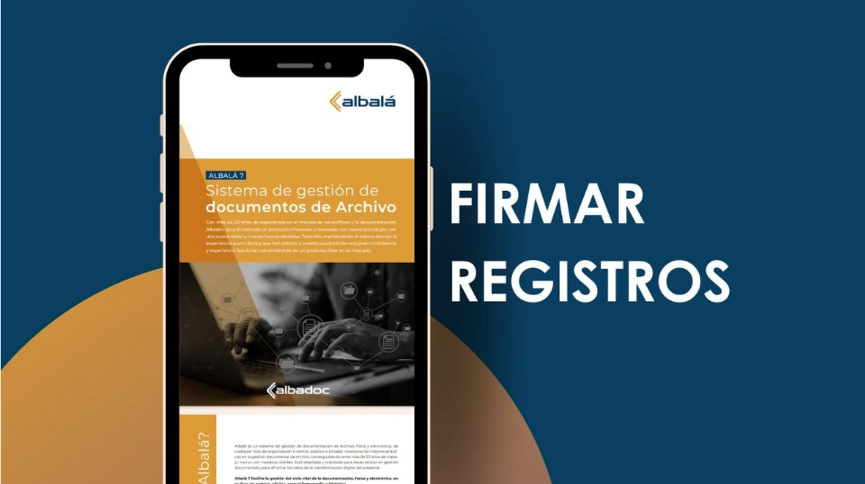 Cómo firmar un registro en Albalá ALBADOC